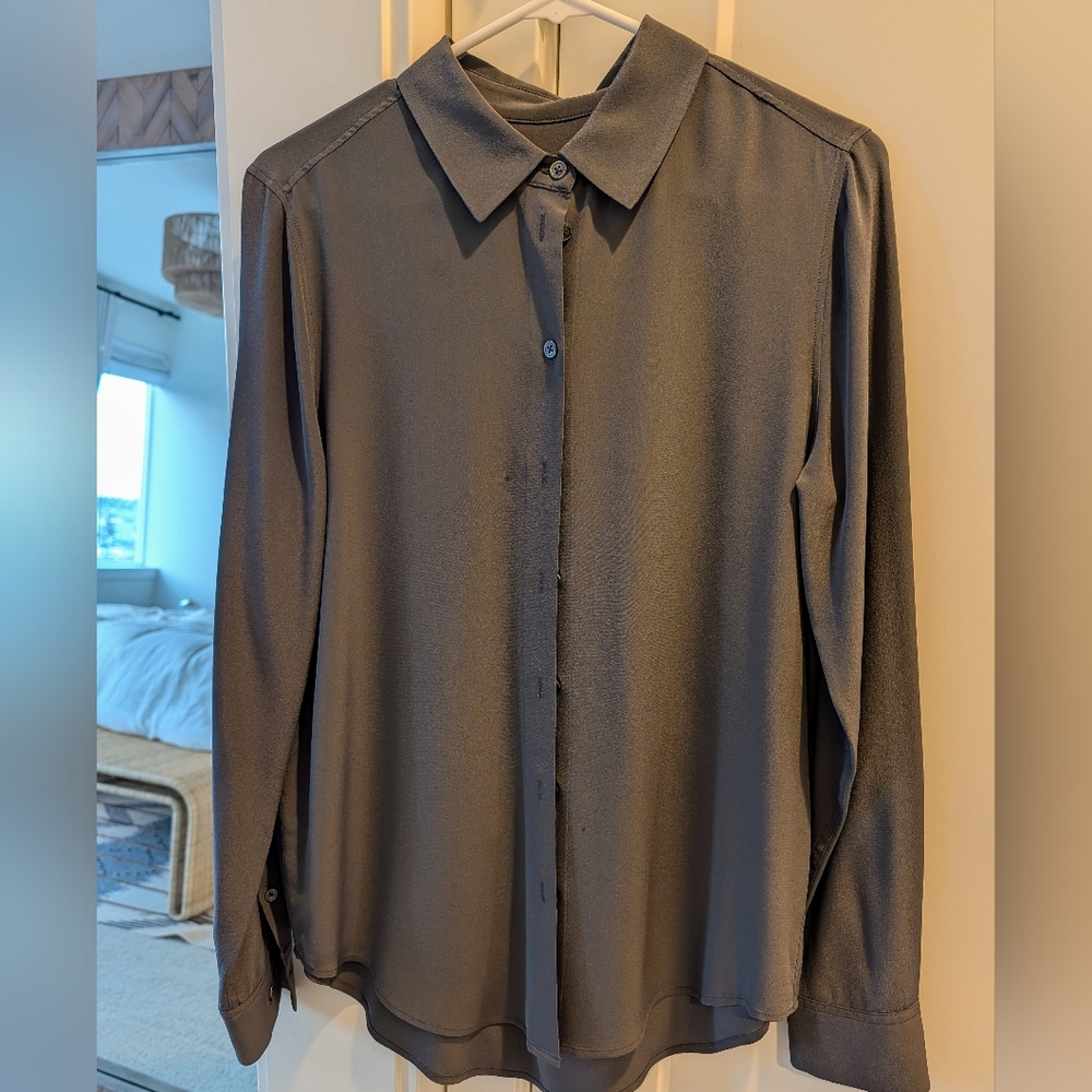R Label Women's Silk Collar Shirt